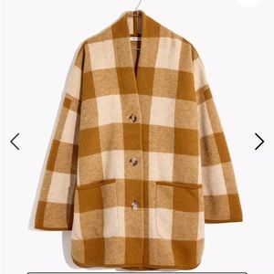 Madewell Buffalo Check Sweater Coat